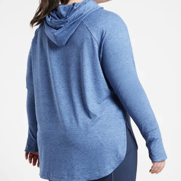 Athleta Uptempo Hoodie Blue- XS - Picture 2 of 8